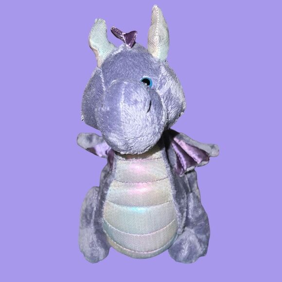 Webkinz Ganz Stormy Dragon Purple Plush HM634 Stuffed Animal 8” - Picture 1 of 6